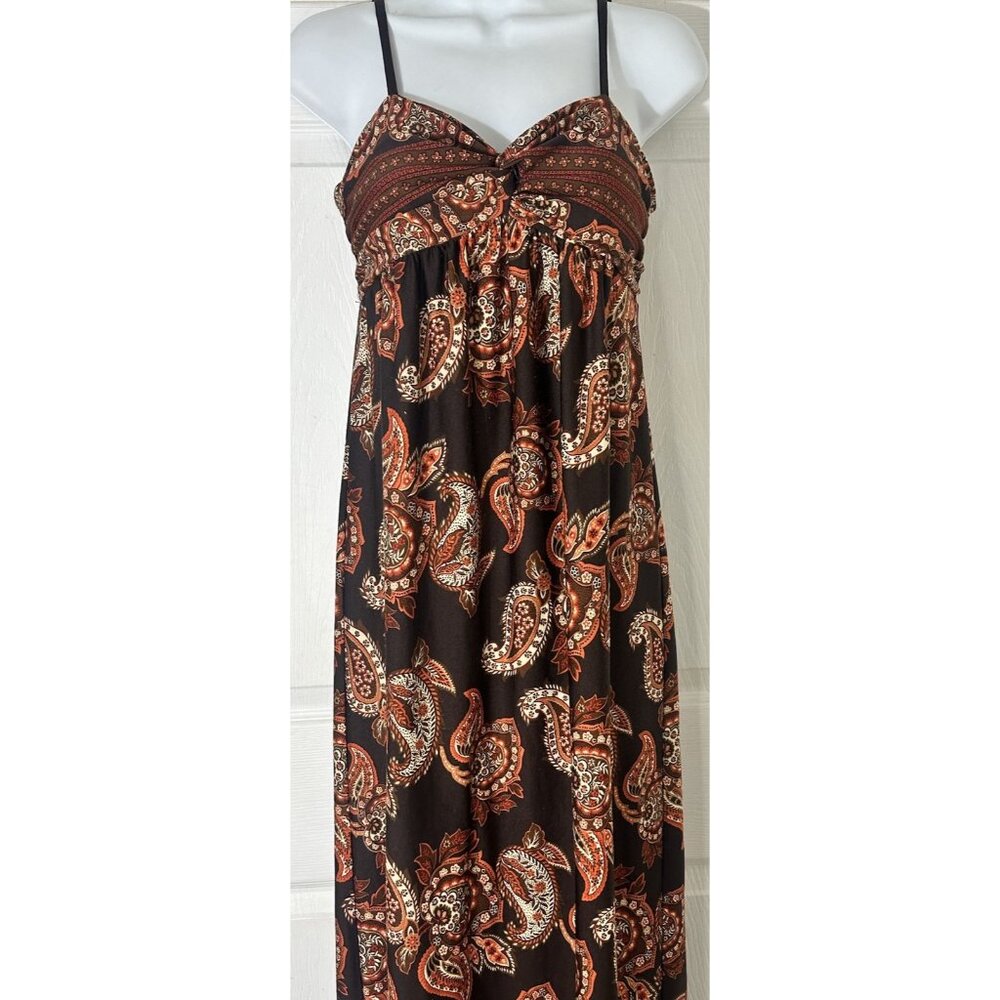 Paisley Maxi dress Brown & Orange